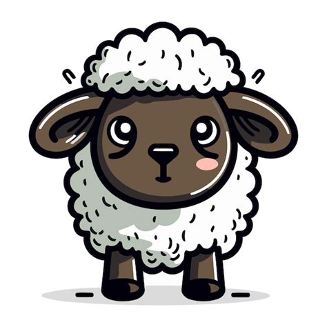 Des Moutons Mignons Illustration Vectorielle De Personnages De Dessins