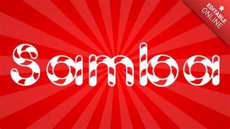 Samba Christmas Font Text Effect Generator