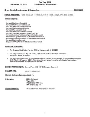 Fillable Online Form S Ats Scenario Tax Year Fax Email Print