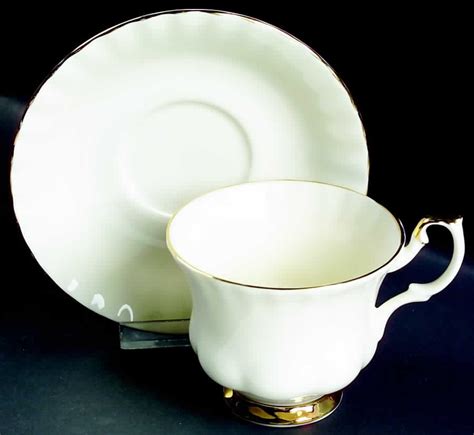 Affinity Gold Footed Cup And Saucer Set By Royal Albert Replacements Ltd