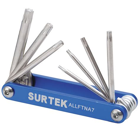 ALLFTNA7 Juego De 7 Llaves Hexagonales Torx Tipo Navaja Surtek