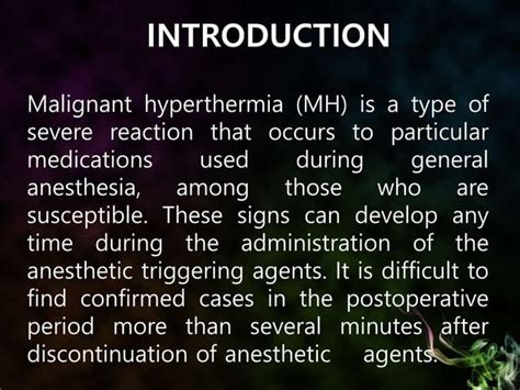 Malignant Hyperthermia Mh Ppt