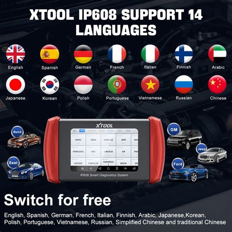 XTOOL InPlus IP608 OBD2 Car Automotive Scanner Tool Full System Scan