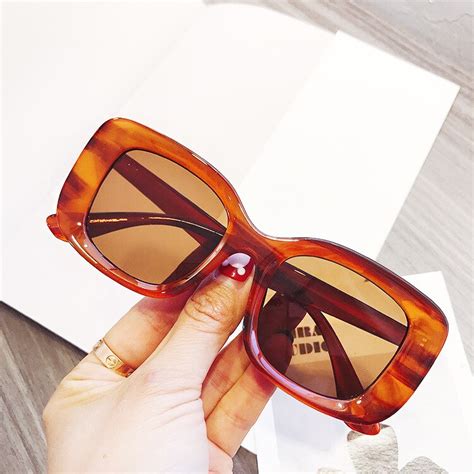 Nude Color Chunky Square Oversized Sunglasses Wome Vicedeal