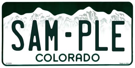 Colorado License Plate Lookup | CO Plate Number Check