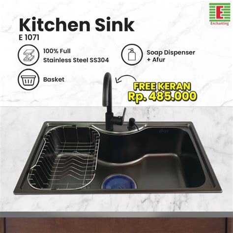 Jual Kitchen Sink Bak Cuci Piring Europe Enchanting E1071 Stainless