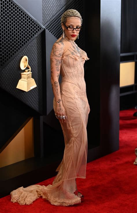 Doja Cat Stuns In Sheer Dress At 66th Grammy Awards In LA BootymotionTV