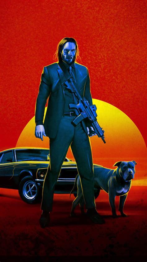 John Wick with Dog Poster iPhone Wallpaper - iPhone Wallpapers