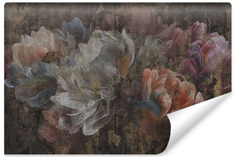 Fototapeta Ścienna ABSTRAKCYJNE Kwiaty Peonie Piwonie Beton Mur 180cm x