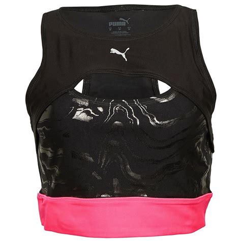 Buy Puma Womens Run Ultraform Aop Crop Running Tank Puma Black Sunset Glow