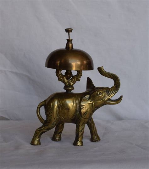 Statues Home Living Vintage Brass Elephant Bell Statue Etna Pe