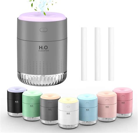 Amazon.com: Colorful Mini Humidifier, USB Rechargeable Humidifier, 4 ...