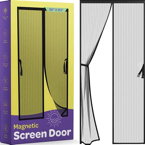 Hands Free Magnetic Screen Door Heavy Duty Self Sealing Screen Door