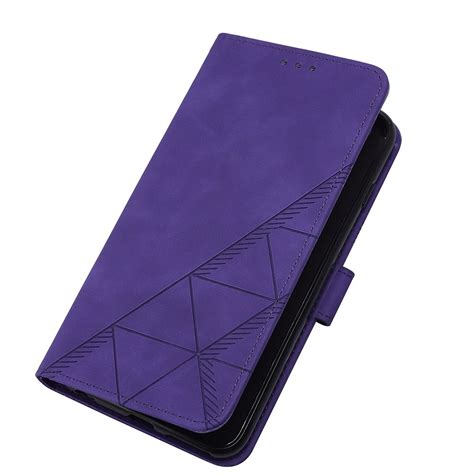 For Infinix Hot I X Crossbody D Embossed Flip Leather Phone Case Purple Alexnld
