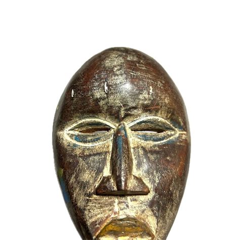 African Wood Dan Deangle Passport Mask Liberia Hand Carved Wall Hanging 795 Ebay