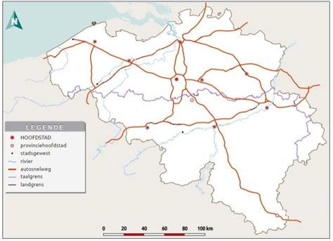 referentiekaart België rivieren stroom Diagram Quizlet