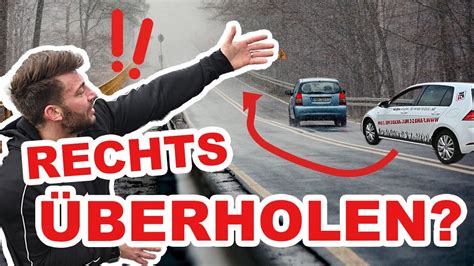 RECHTS überholen Rechtsfahrgebot und Ausnahmen YouTube