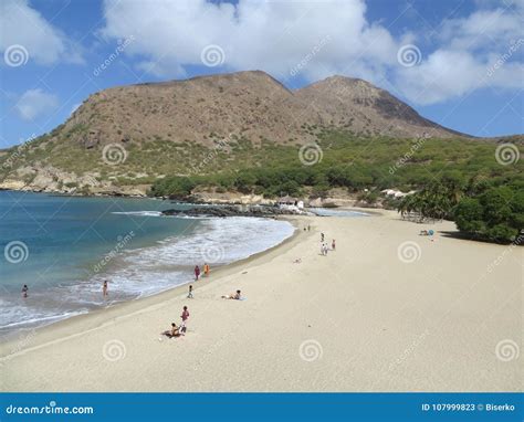 Praia Da Areia No Arquipélago De Cabo Verde África Foto De Stock