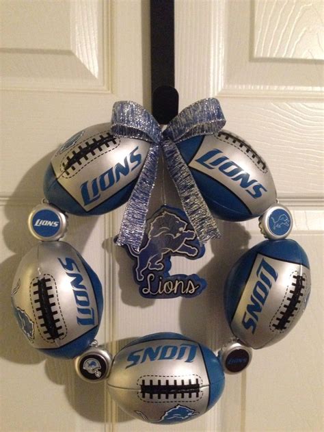 Diy Detroit Lions Wreath For Football Fans