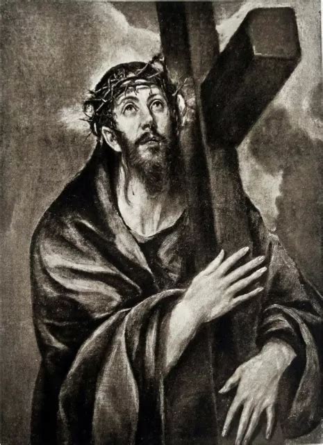 Le Christ Portant Sa Croix De El Greco Gravure E Grd Format Sous