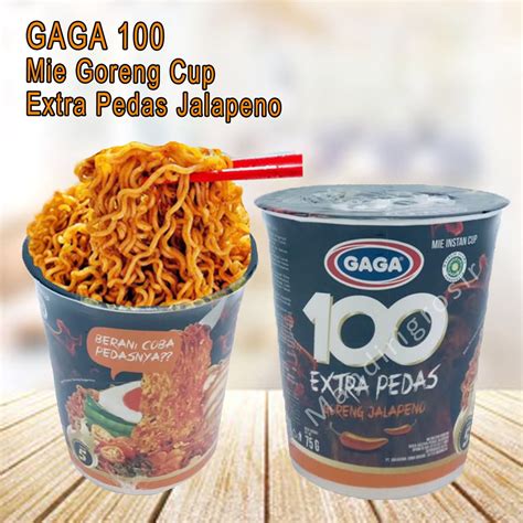 Jual Mie Instan Cup Gaga Ekstra Pedas Goreng Jalapeno G