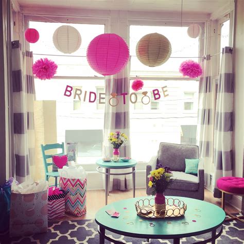 Bridal Shower Bachelorette Party Decorations At Home Pink Gold Theme With Chinese Paper