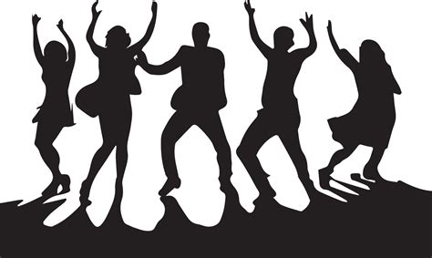 silhouettes of people dancing 36197878 Vector Art at Vecteezy