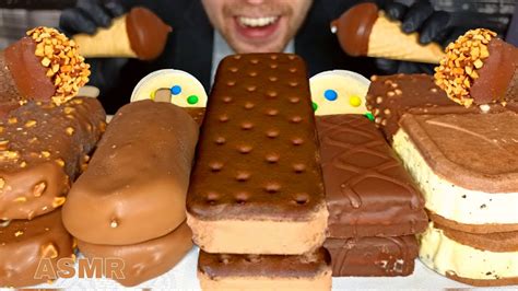 Asmr Chocolate Ice Cream Magnum Haagen Dazs M M Cookie Sandwich