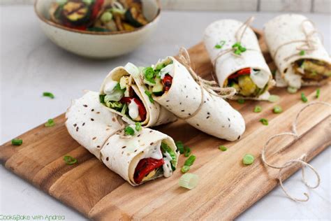 Vegetarische Wraps mit Grillgemüse C B with Andrea