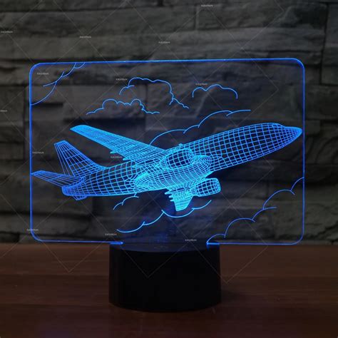 aircraft Addiction Visual 3D Night light Desk Lamp Airliner Plane ...