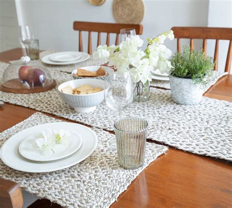 Hand Braided Mixed Weave Jute Placemats Set Of Pottery Barn