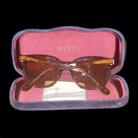 Gucci Men S Brown Sunglasses Depop