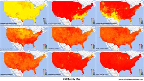 Ancestry of Americans based on voting poll data. : r/MapPorn