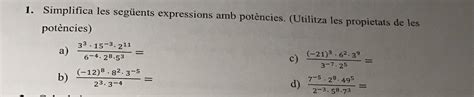 La Pregunta Dice Simplifica Las Siguientes Expresiones Con Potencias