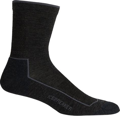 Icebreaker Men S Hike Cool Lite Q Crew Jet Heather Chaussettes De