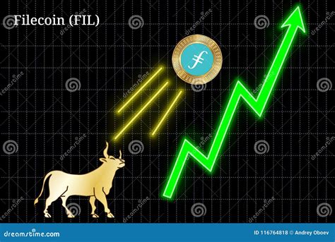 Bullish Filecoin Fil Cryptocurrency Chart Stock Photo Image Of