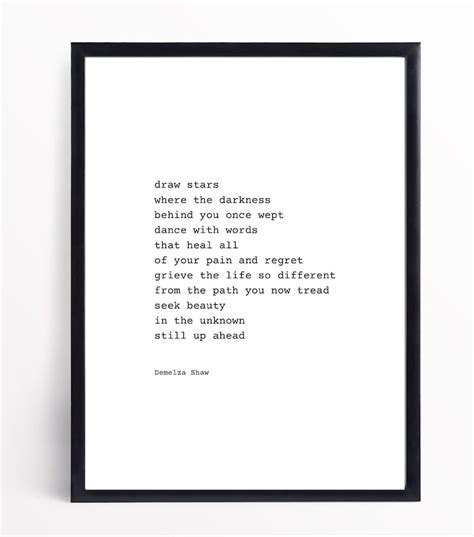 Stars Printable Poem A4 Digital Download Digital Poem Poetry Print Etsy