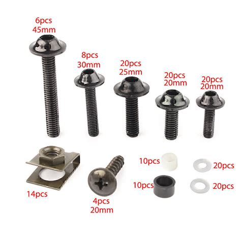 Motorcycle Complete Fairing Bolt Bodywork Screws Nuts Kit For Kawasaki