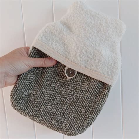 Green Wool Mini Hot Water Bottle Delaney Designs