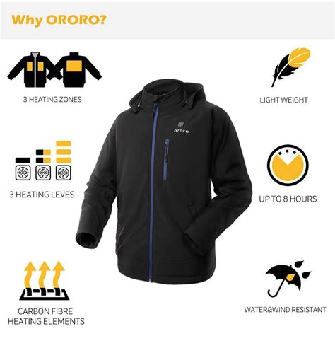 Ororo Men's Heated Jacket - Electric Socks