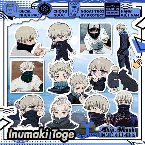 Set Sticker nhân vật Inumaki Toge Hình dán Jujutsu Kaisen Chú thuật