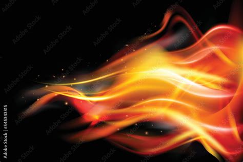 Realistic fire flame background Stock Vector | Adobe Stock