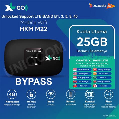 Jual Modem Wifi 4G XL Go HKM M21 M22 Free XL GO IZI 25GB Unlocked Resmi