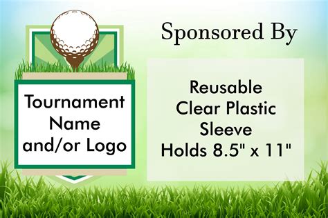 16 X24 18 Golf Sponsor Signs With Clear Plastic Sleeves And Stakes