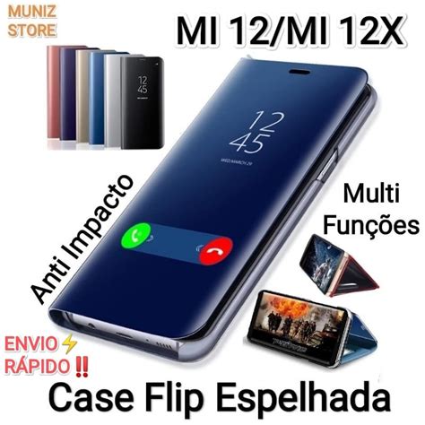 Capa Mi Mi X Xiaomi Case Carteira Flip Espelhada Capinha