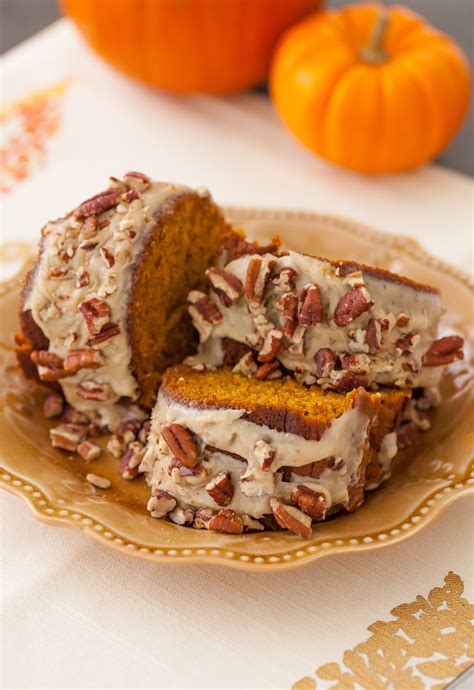 Pumpkin Bundt Cake With Brown Sugar Glaze Pecans