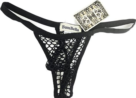 BamBella String XXL Kant Voor Mannen Erotische Sexy Lingerie Heren Zwart Mannen Bol