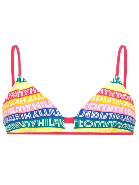 Tommy Hilfiger Góra od bikini Trinlage Fixed UW0UW02366 Kolorowy