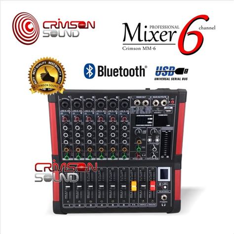 Jual MIXER CRIMSON 6 Channel MM 6 BLUETOOTH USB 99 DSP Di Lapak Crimson