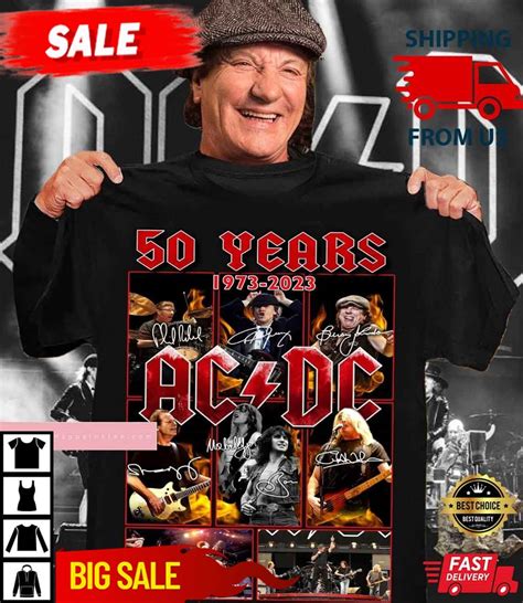 Acdc 50 Years Anniversary 1973 2023 T Shirt